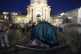 Participant of meeting at the tent