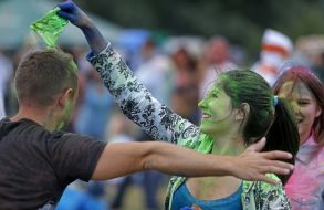 Participants of the colors festival