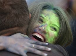 Participants of the colors festival