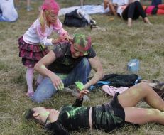 Participants of the colors festival