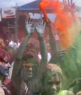 Participants of the colors festival