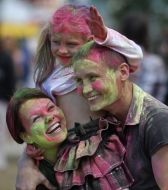 Participants of the colors festival
