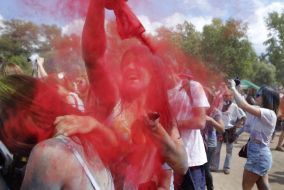 Participants of the colors festival