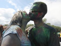 Participants of the colors festival
