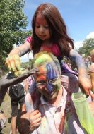 Participants of the colors festival