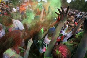 Participants of the colors festival