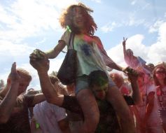 Participants of the colors festival