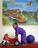 Девочка на беговеле