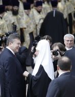 Patriarch Kirill and Viktor Yanukovych