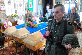 Перезахоронение останков воинов дивизии СС «Галичина»