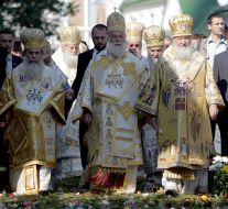 Patriarch Kirill, Patriarch Theodore and Patriarch Theophilus III