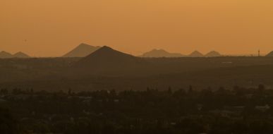 View of the piles Petrovsky district of Donetsk