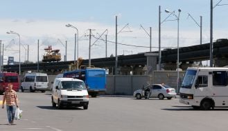 The new railway overpass