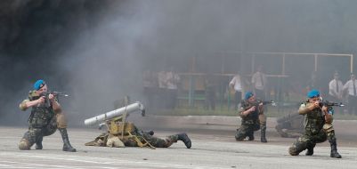 Servicemen of 80th separate airmobile regiment