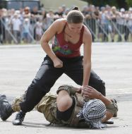 Servicemen of 95th separate airmobile brigade