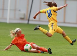 First qualifying round of championship of Europe among womanish commands. Ukraine - Netherlands