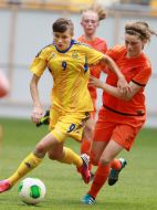 First qualifying round of championship of Europe among womanish commands. Ukraine - Netherlands