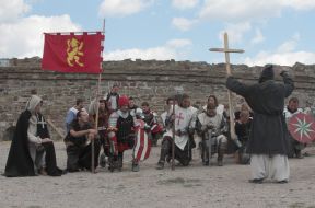 Participants  of festival «Genoese helmet»