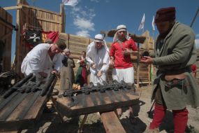 Participants  of festival «Genoese helmet»