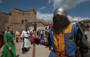 Participants  of festival «Genoese helmet»