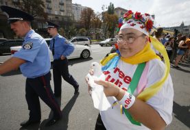 Акция в поддержку Юлии Тимошенко