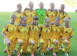The national football team of Ukraine among girls 17 years