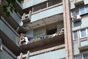 The house where the explosion occurred