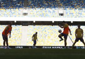 Players of the national team of Ukraine on football