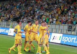 Players of the youth team of Ukraine