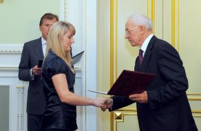 Nikolay Azarov and Elena Voronina