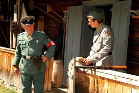 Participants of military historical reconstruction 