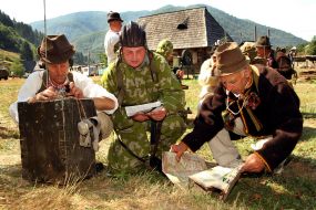 Participants of military historical reconstruction