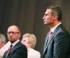 Vitali Klitschko and Arseniy Yatsenyuk