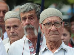 Участники митинга