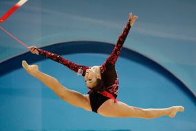 Participant of world cup on the artistic gymnastics