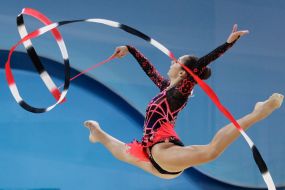 Participant of world cup on the artistic gymnastics