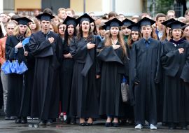 Ceremony of dedication of freshmen in students 