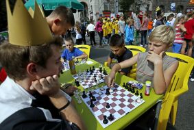 Children playing chess