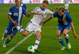 Dyemersi Mbokani, Ruslan Rotan and Denys Boyko