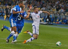 Andrey Yarmolenko, Vitaly Mandzyuk and Douglas