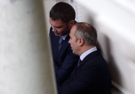 Nestor Shufrich and Viktor Yanukovich-junior