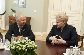 Vladimir Rybak and Dalia Grybauskaite