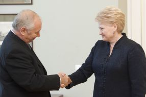 Vladimir Rybak and Dalia Grybauskaite