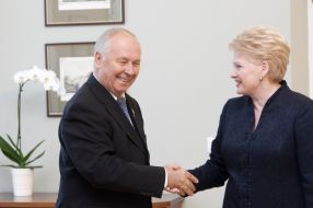 Vladimir Rybak and Dalia Grybauskaite
