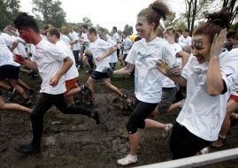 Participants of races on the survival «Kozak challenge»