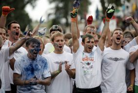 Participants of races on the survival «Kozak challenge»