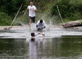 Participants of races on the survival «Kozak challenge»