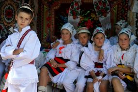 Participants of the festival "Hutsul cheese"