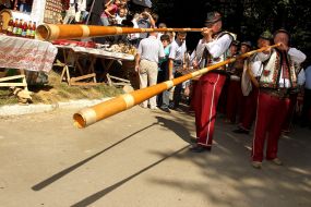 Participants of the festival "Hutsul cheese"