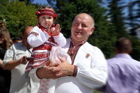 Participants of the festival "Hutsul cheese"